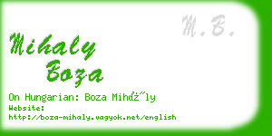 mihaly boza business card